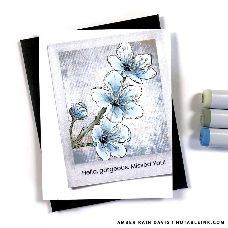 Almond Blossoms Digital Stamp - alexsyberiadesigns