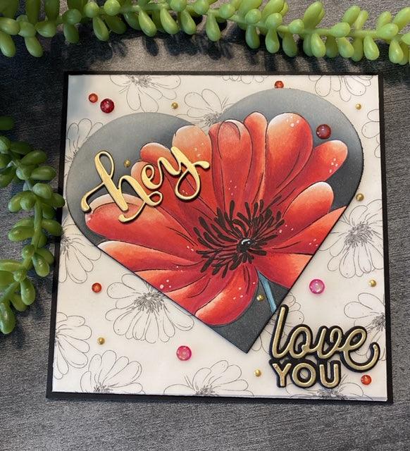 Happy Flower Digital Stamp - Alex Syberia Designs