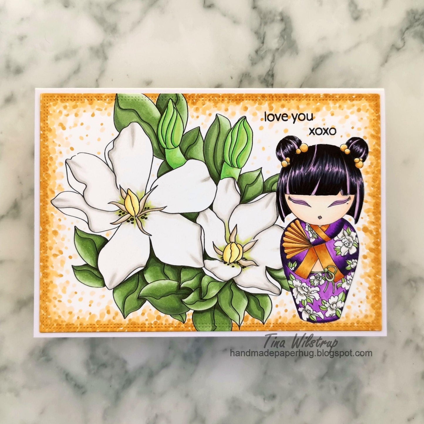 White Gardenia Digital Stamp - Alex Syberia Designs