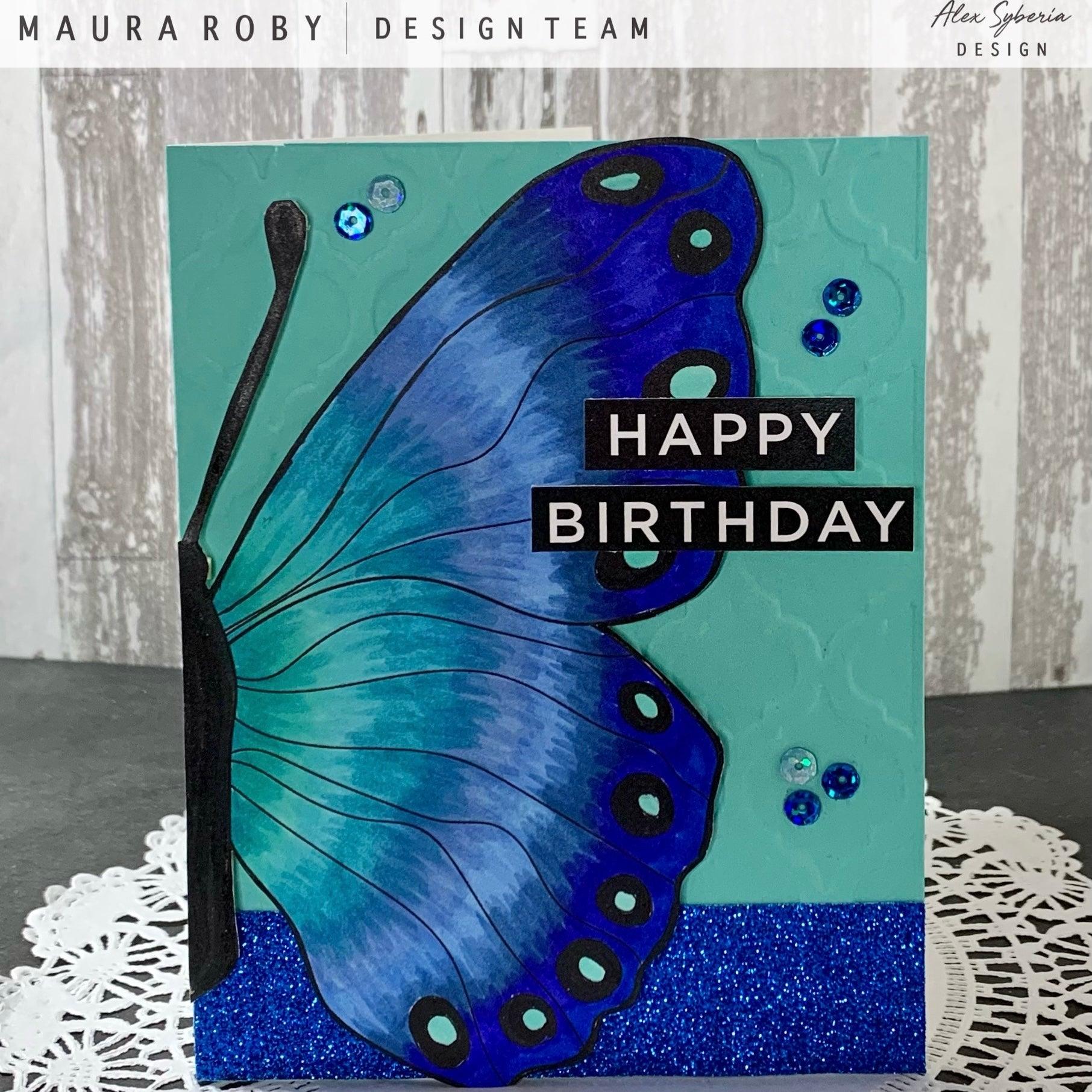 Pretty Butterfly Digital Stamp - Alex Syberia Designs