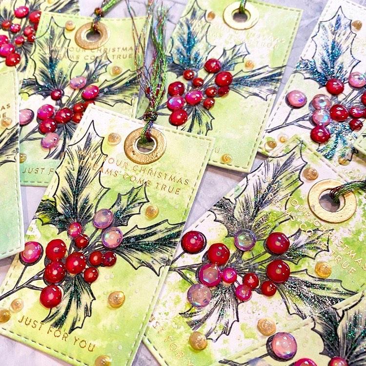 Vintage Collection - Christmas Berries Digital Stamp - Alex Syberia Designs