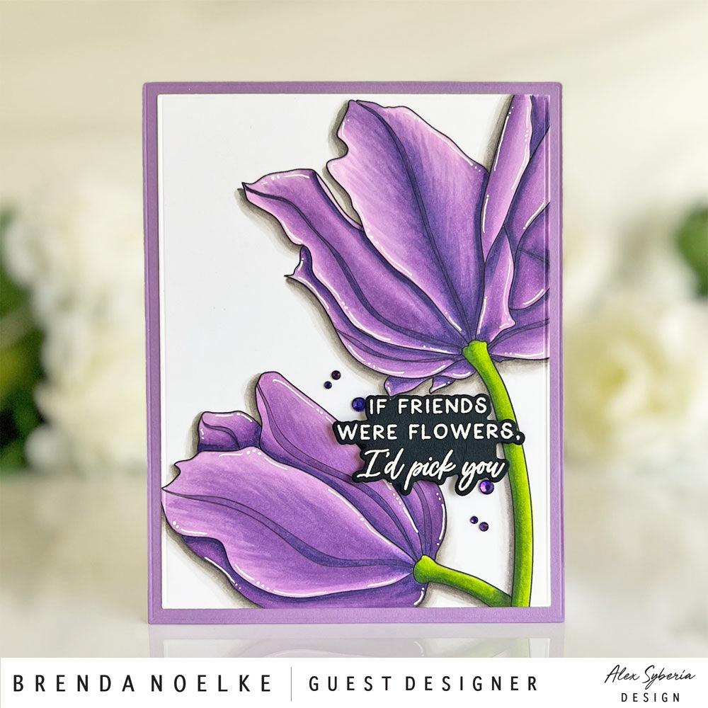 Tulip Close-up Digital Stamp - Alex Syberia Designs