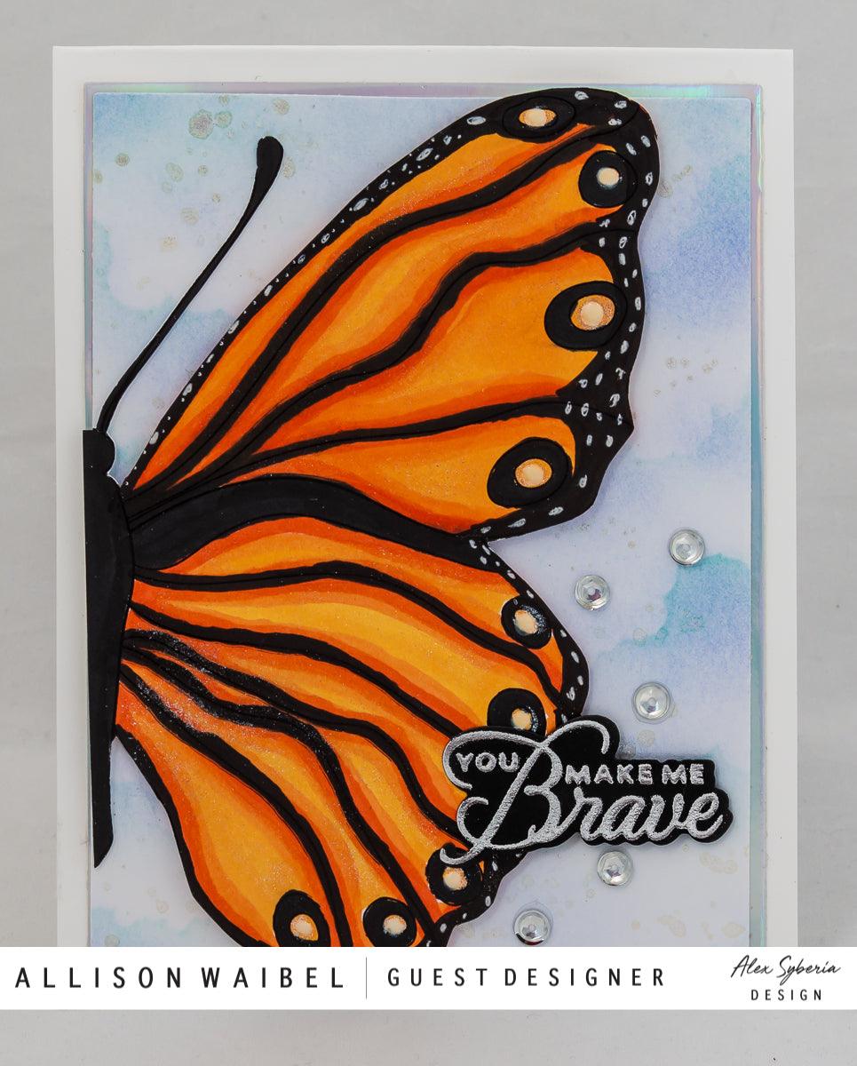 Pretty Butterfly Digital Stamp - Alex Syberia Designs