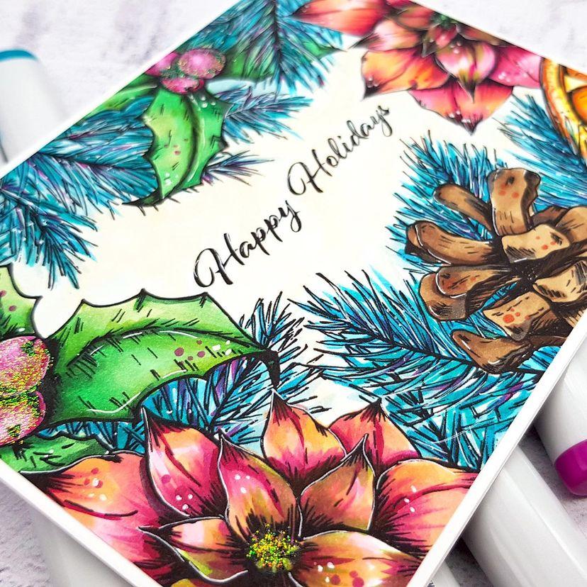 Christmas Frame Digital Stamp - alexsyberiadesigns