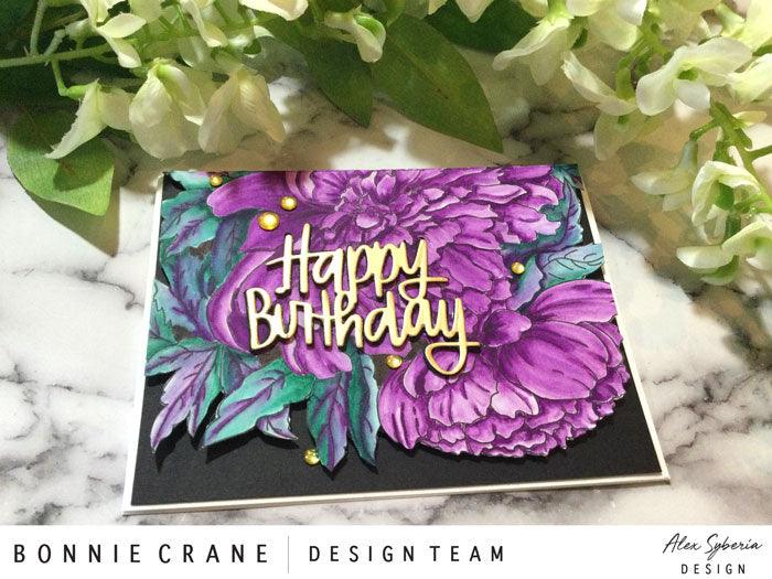 Peony Digital Stamp - Alex Syberia Designs