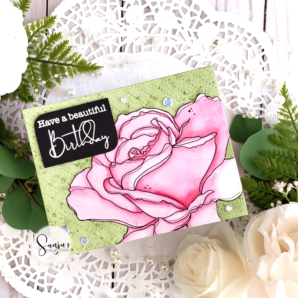 Dreamy Rose Digital Stamp - Alex Syberia Designs