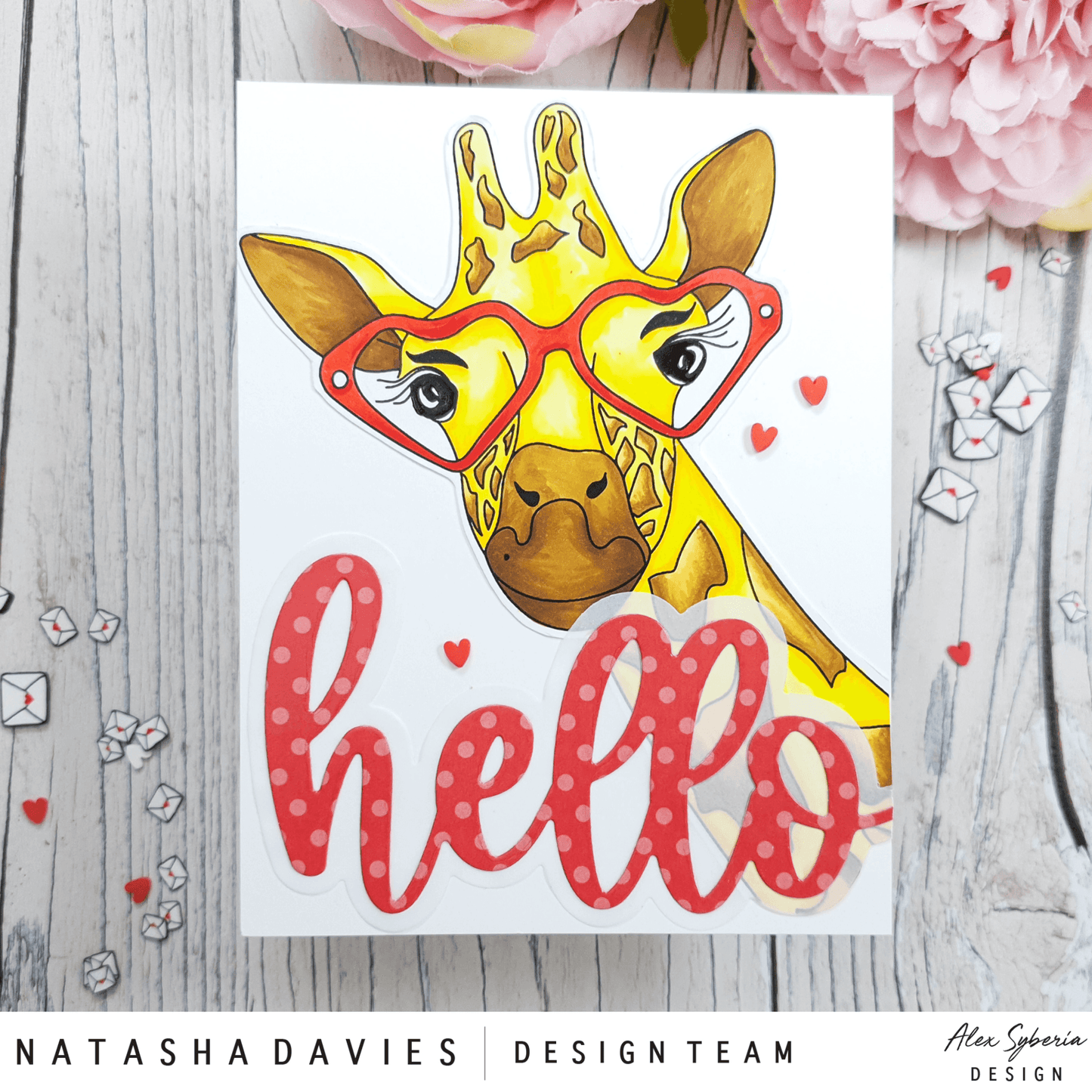 Love U Giraffe Digital Stamp - Alex Syberia Designs