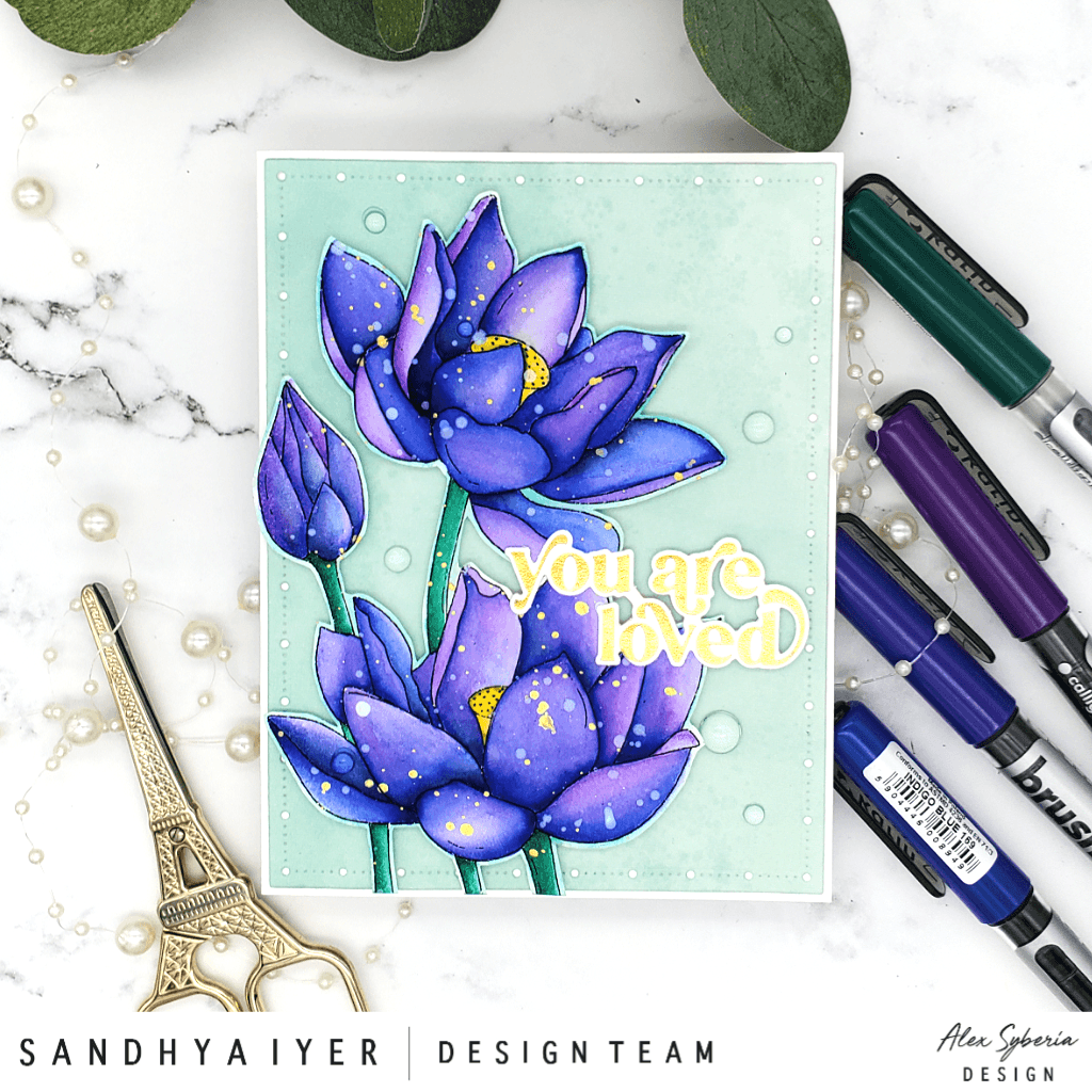 Lotus Digital Stamp - Alex Syberia Designs