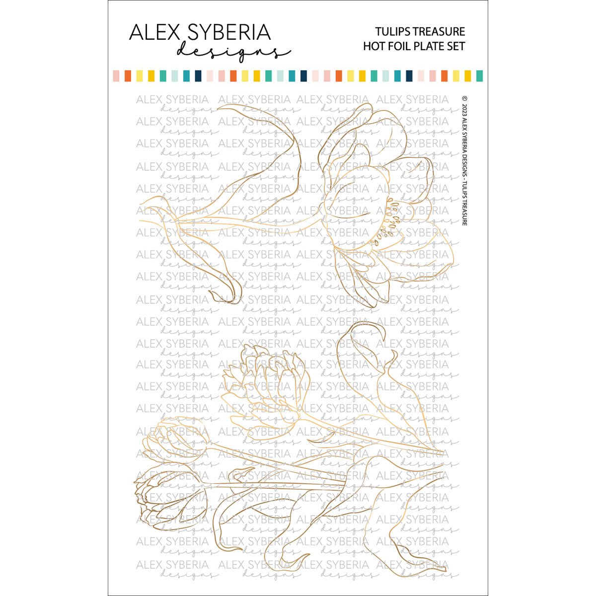 Tulips Treasure Hot Foil Plate Set