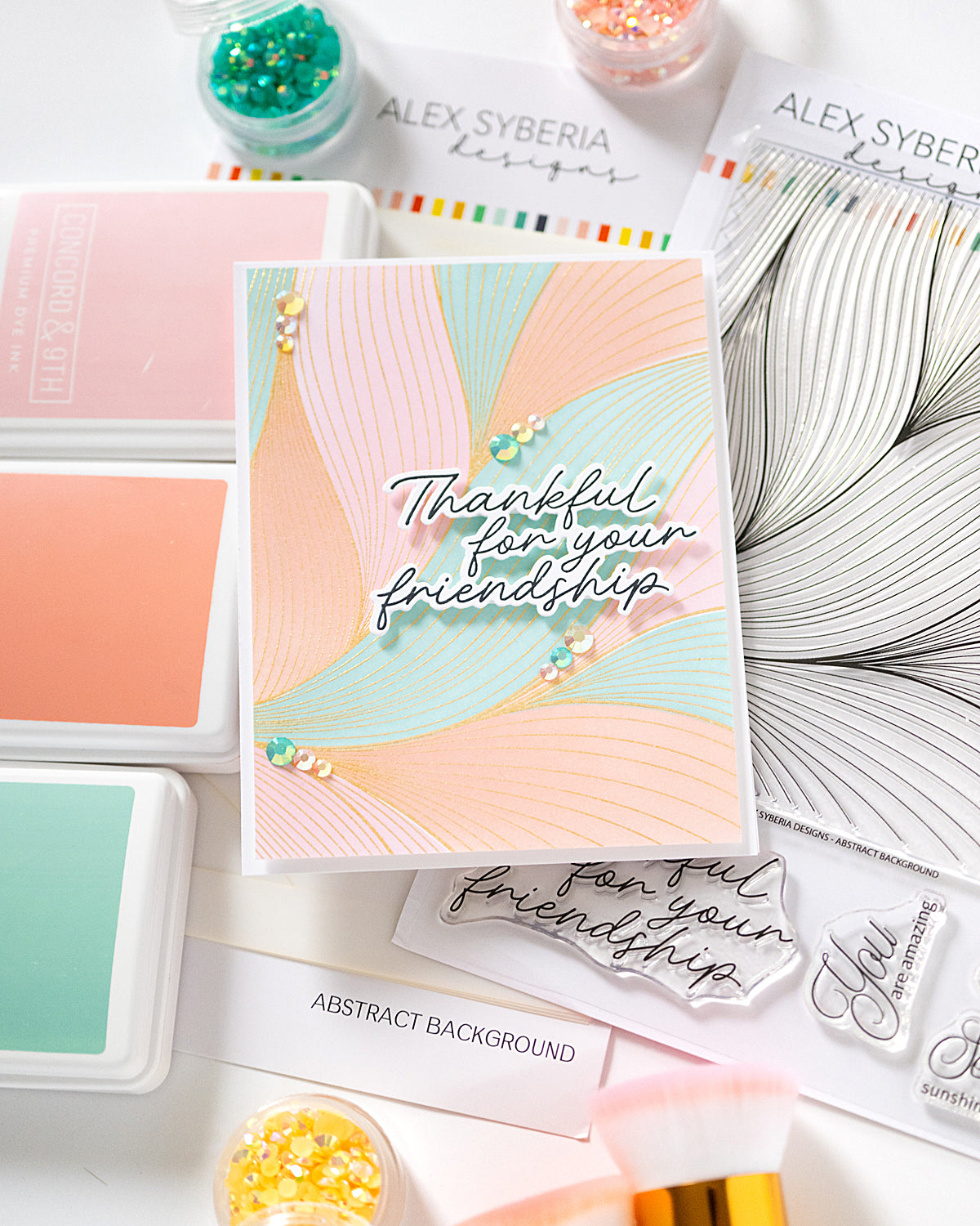Abstract Background Stamp & Die Bundle