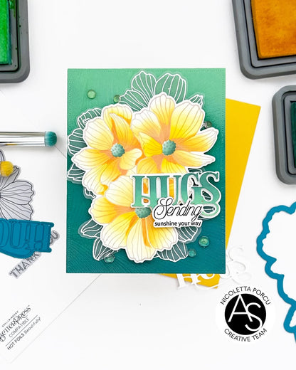 Minimalist Flowers Press Plate & Die Set & Stencil Bundle