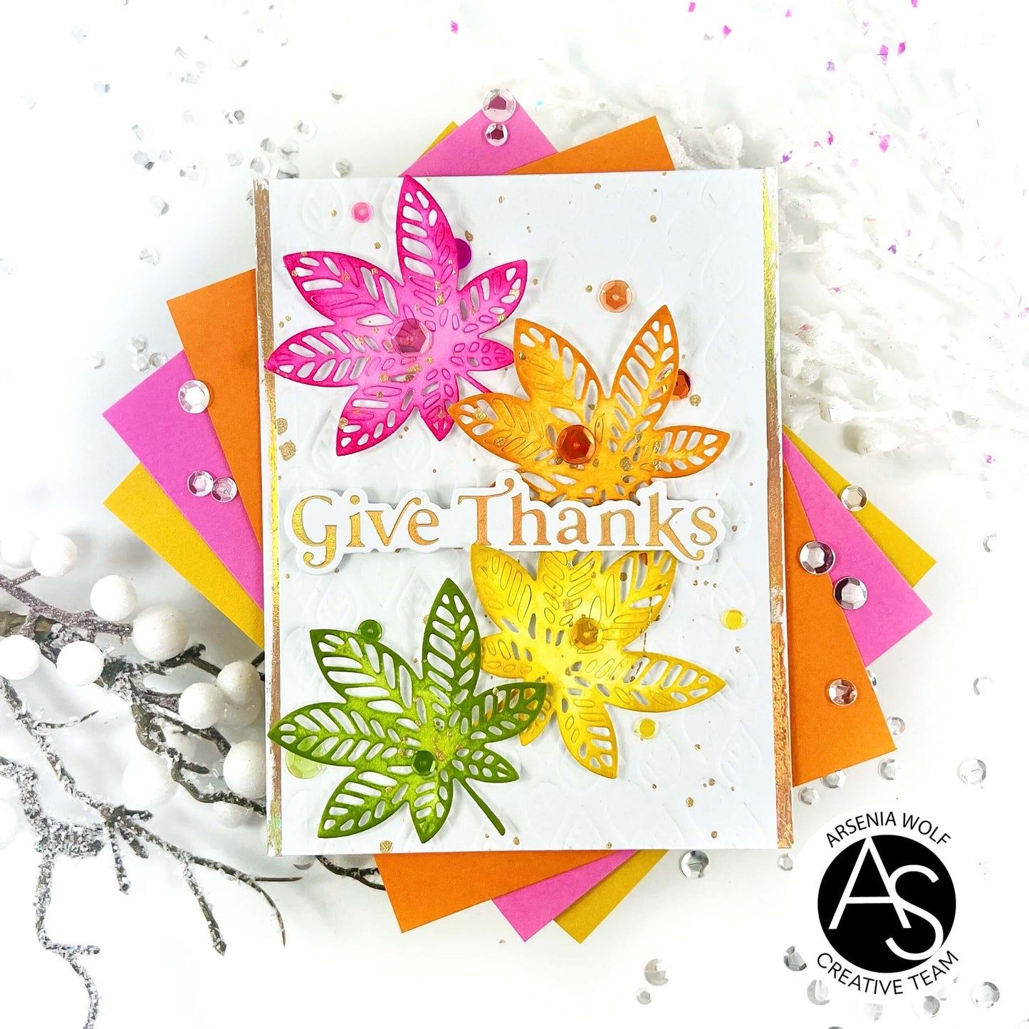 Tiny Autumn Leaves Hot Foil Plate