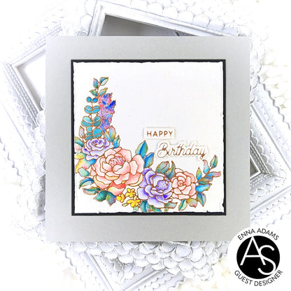 Floral Medley Hot Foil Plate Set