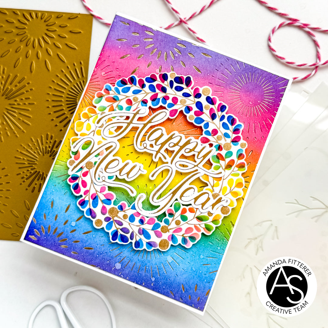 Happy New Year Hot Foil Plate