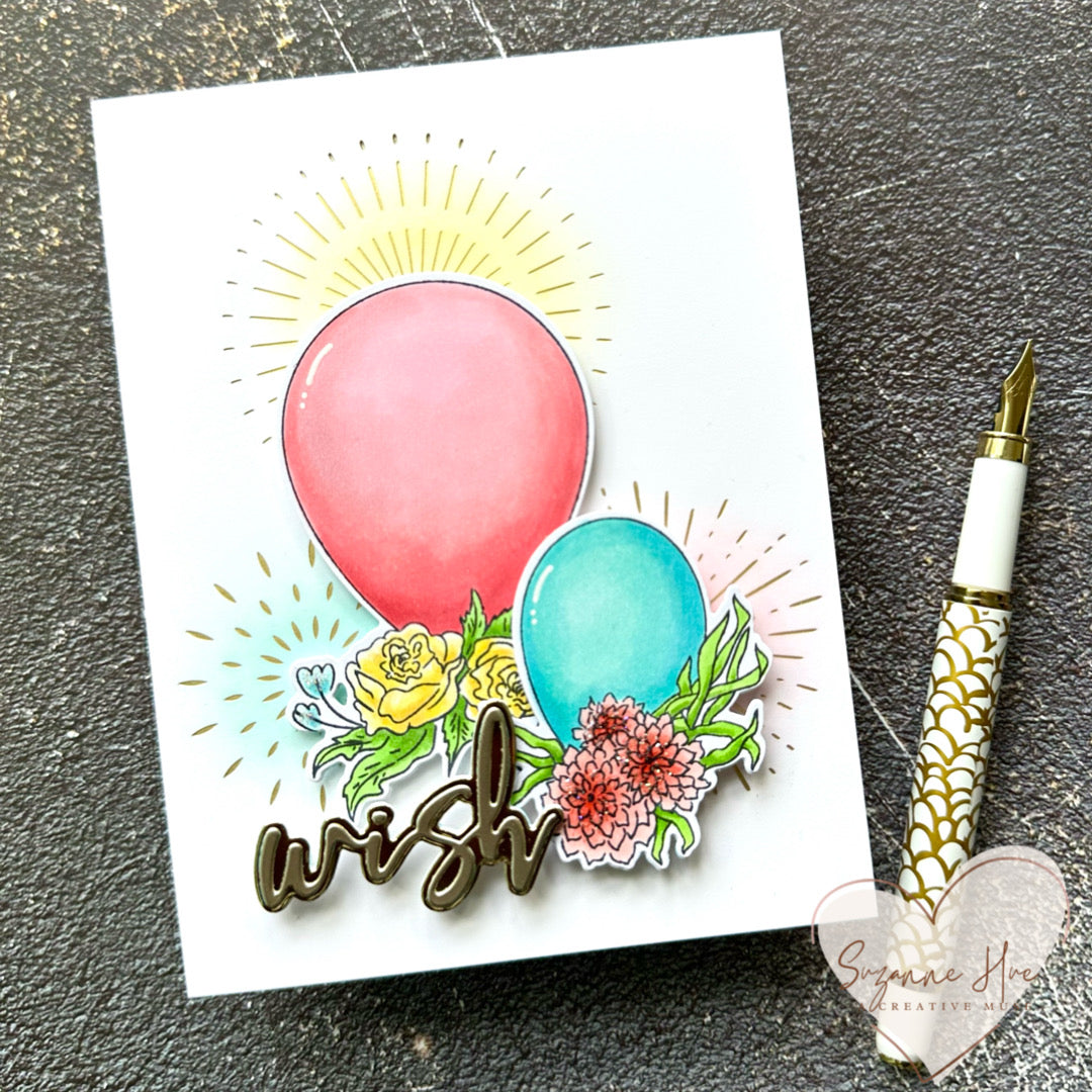 Floral Balloon Extravaganza Stamp Set