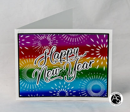 Happy New Year Hot Foil Plate