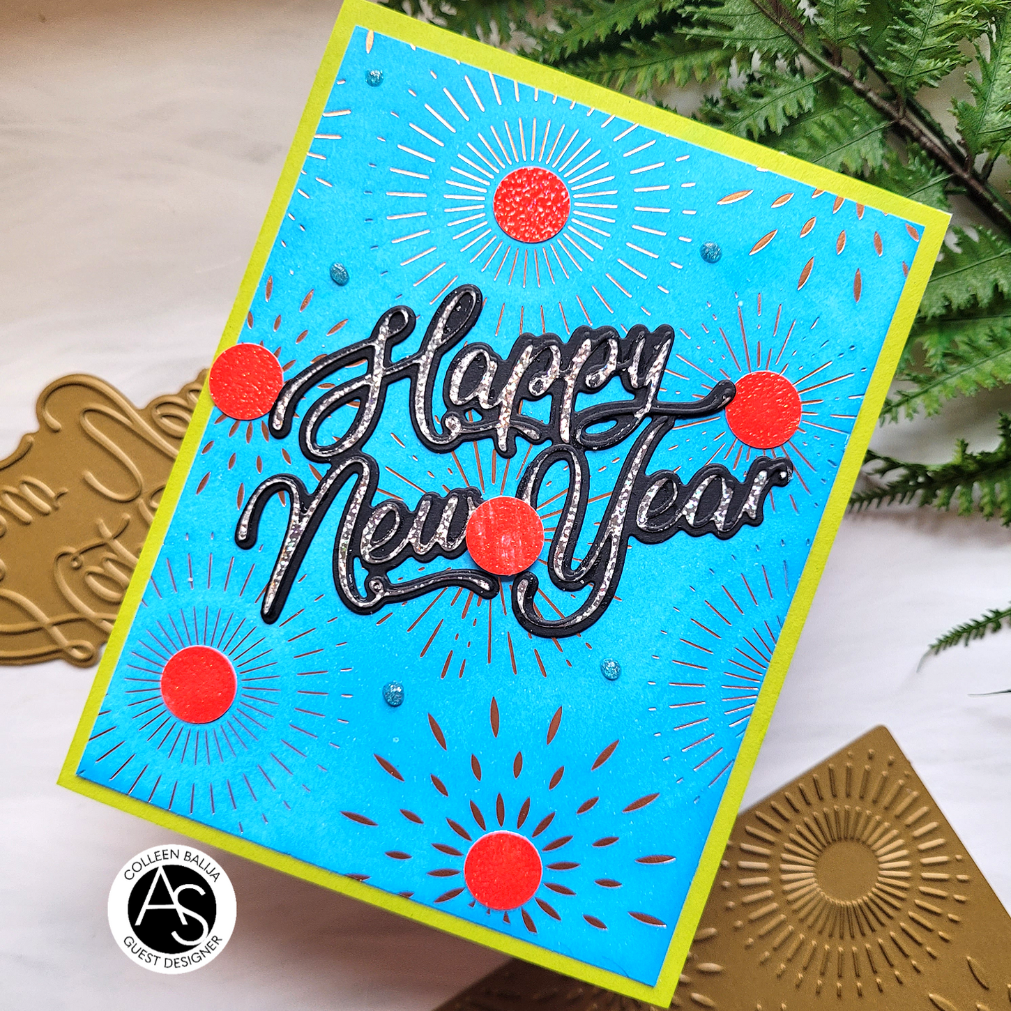 Happy New Year Hot Foil Plate