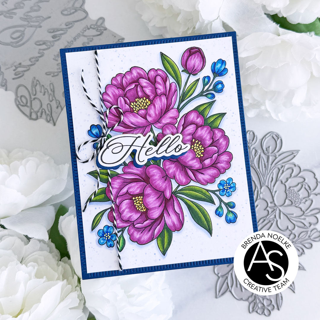 Lush Peony Bouquet Press+Foil Plate – Alex Syberia Designs