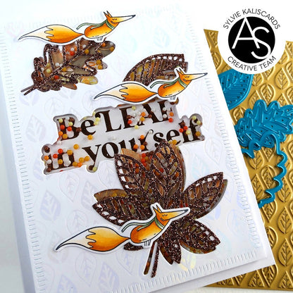 Tiny Autumn Leaves Hot Foil Plate