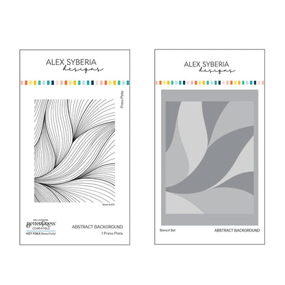Abstract Background Press Plate & Stencil Bundle
