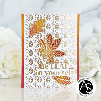 Tiny Autumn Leaves Hot Foil Plate