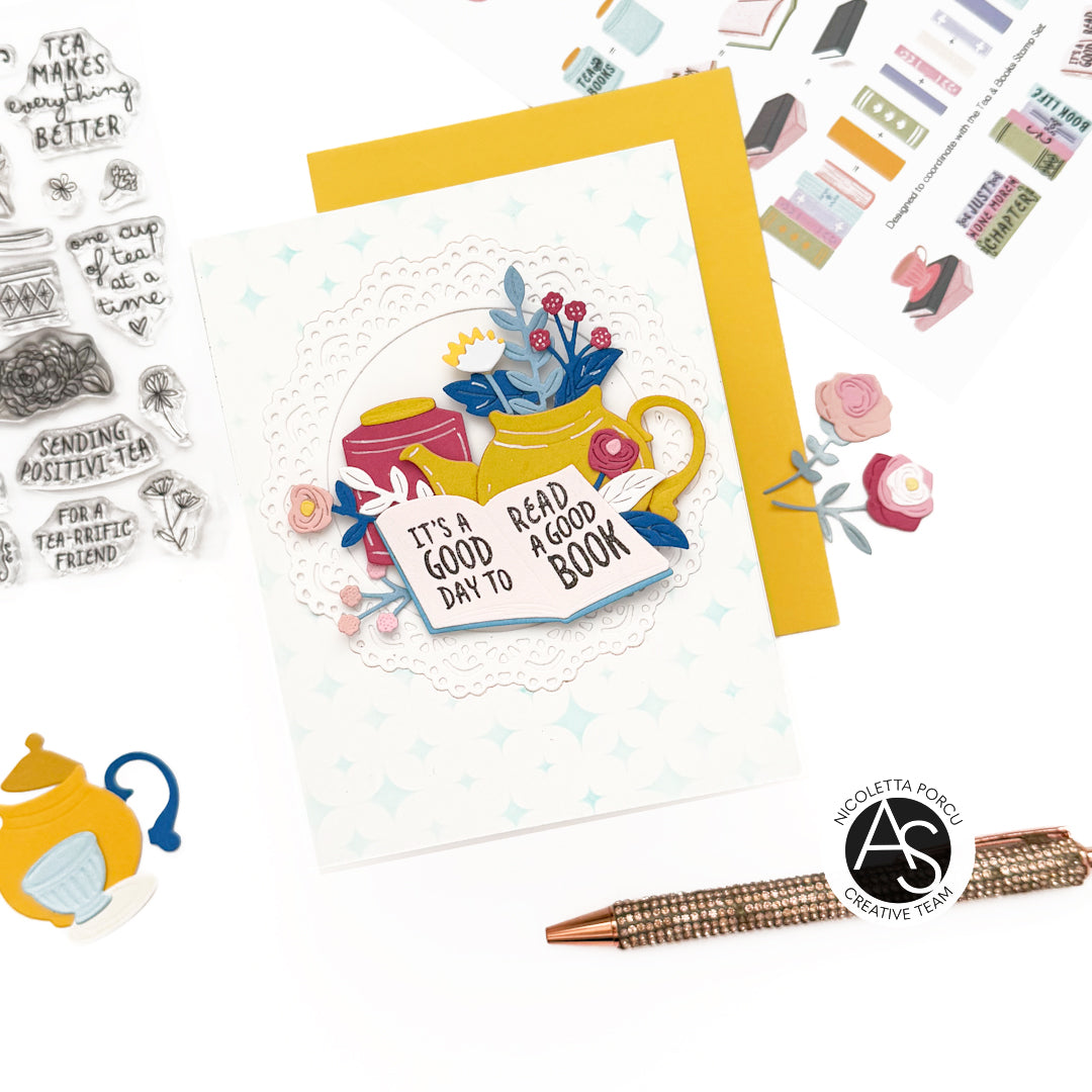 Tea & Books Stamp Set