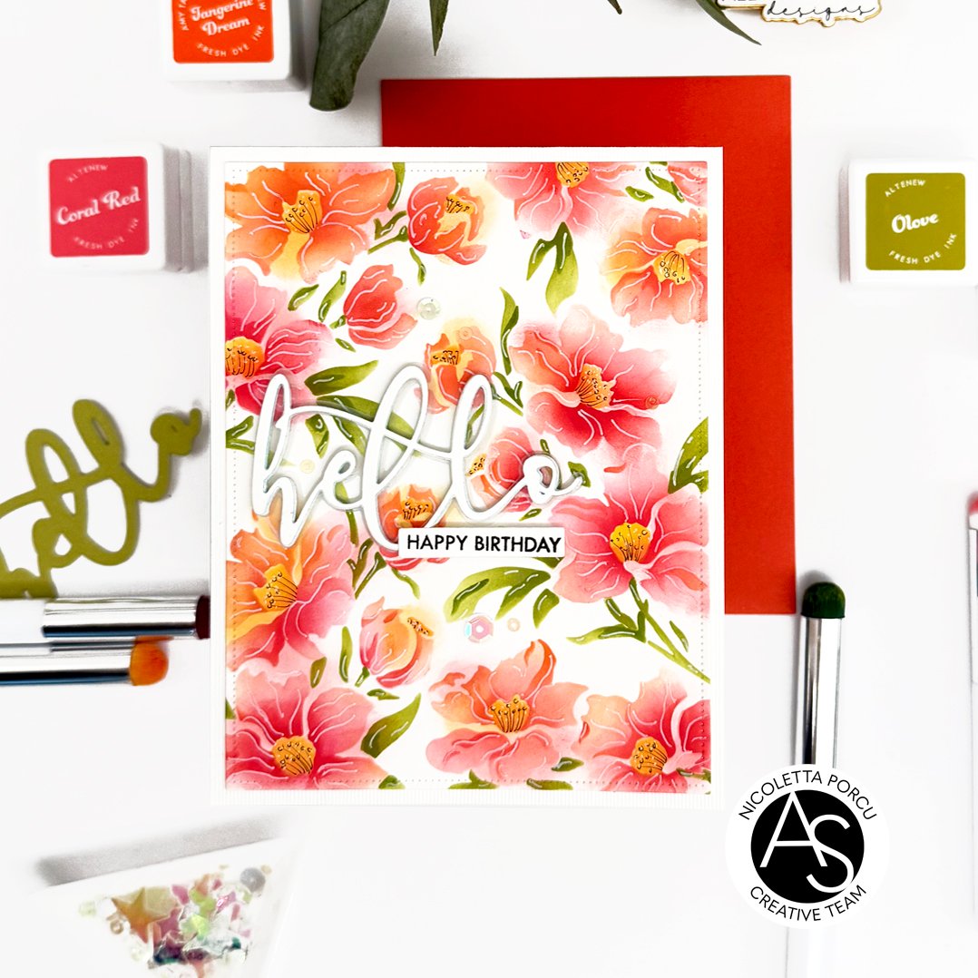 Charming Floral Background Press Plate