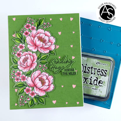 Peony Corners Stamp, Die & Stencil Bundle