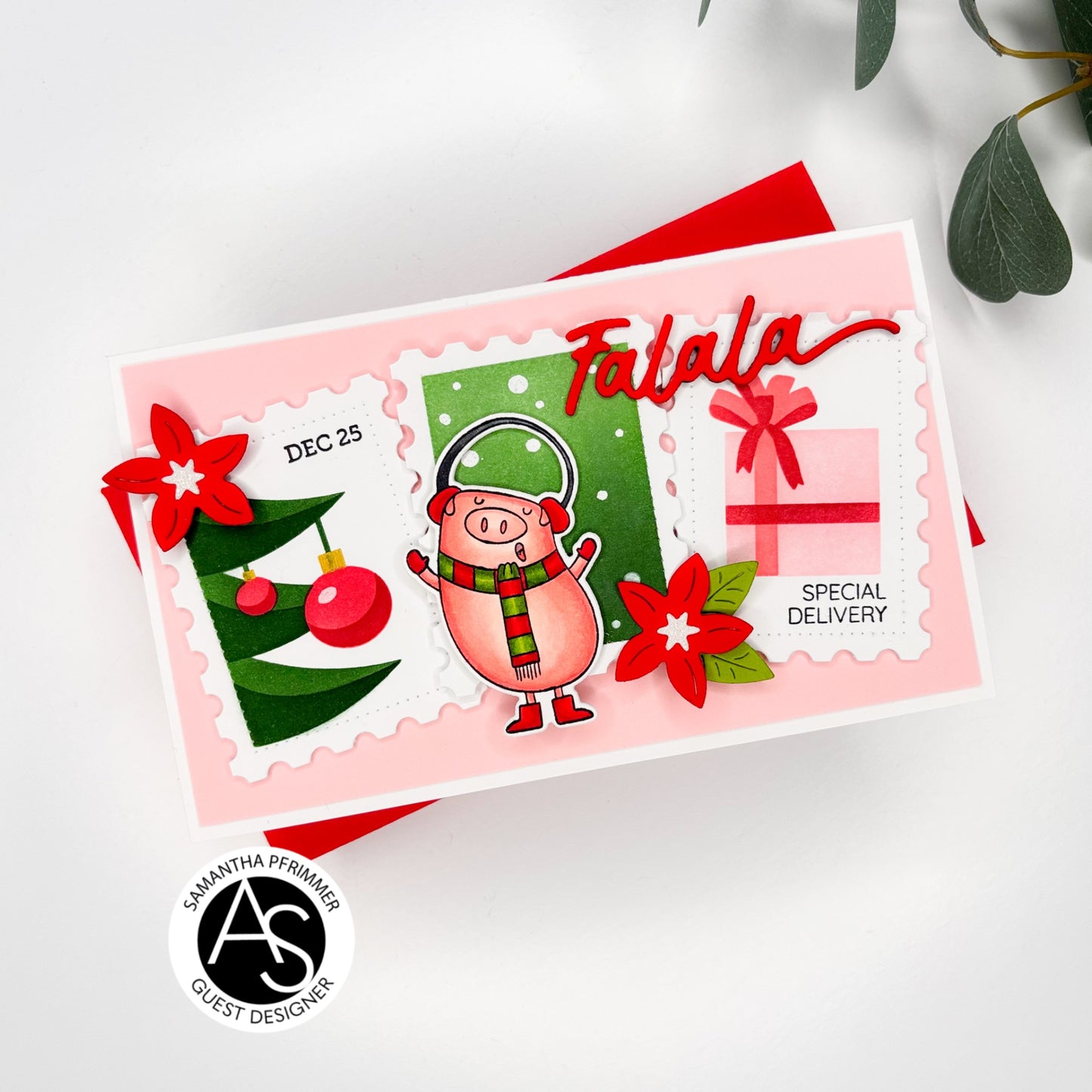 Christmas Postage Stamps Stencil Set