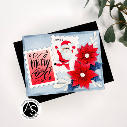 Christmas Postage Stamps Stencil Set