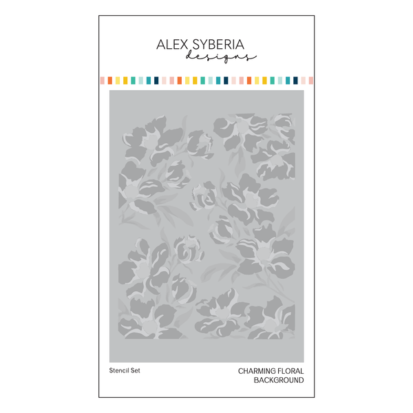 Charming Floral Background Stencils Charming Floral Background Stencils