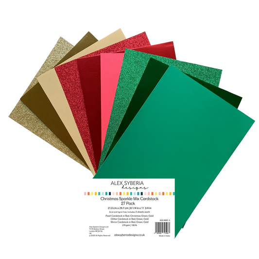 Christmas Sparkle Mix Cardstock 27 Pack