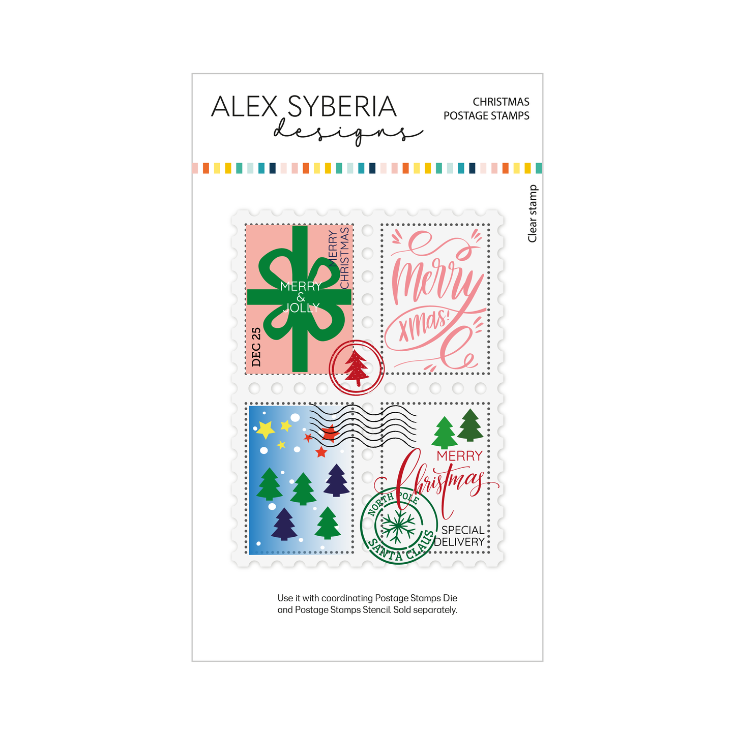 Christmas Postage Stamps Stamp Set 4*6