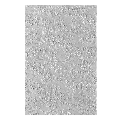 Floral Fans 3D Embossing Folder