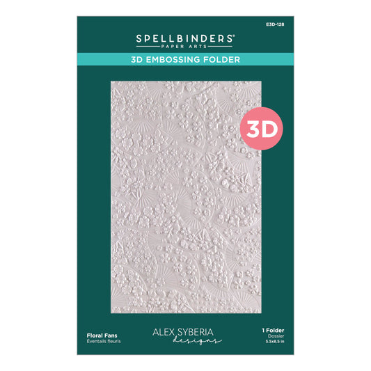 Floral Fans 3D Embossing Folder