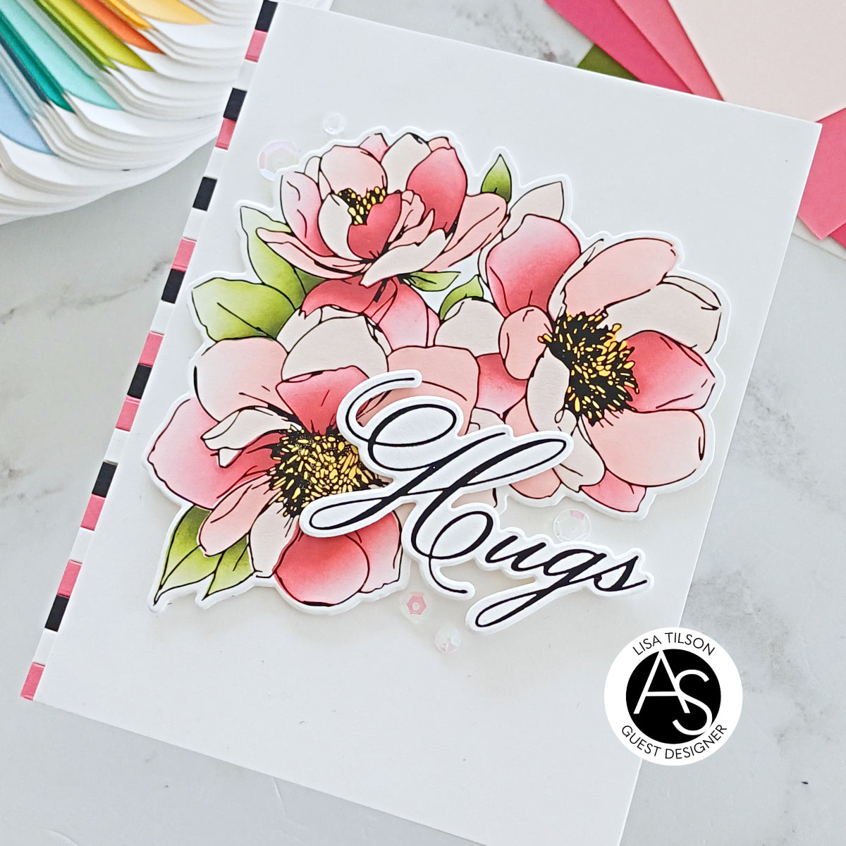 Hugs in Bloom Stencil Set