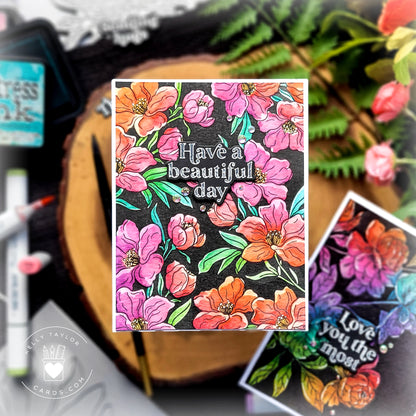 Charming Floral Background Press Plate