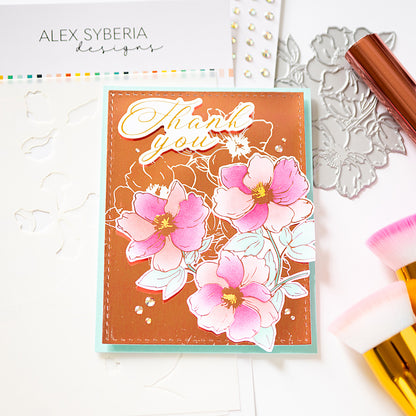 Floral Trio Press+Hot foil Plate