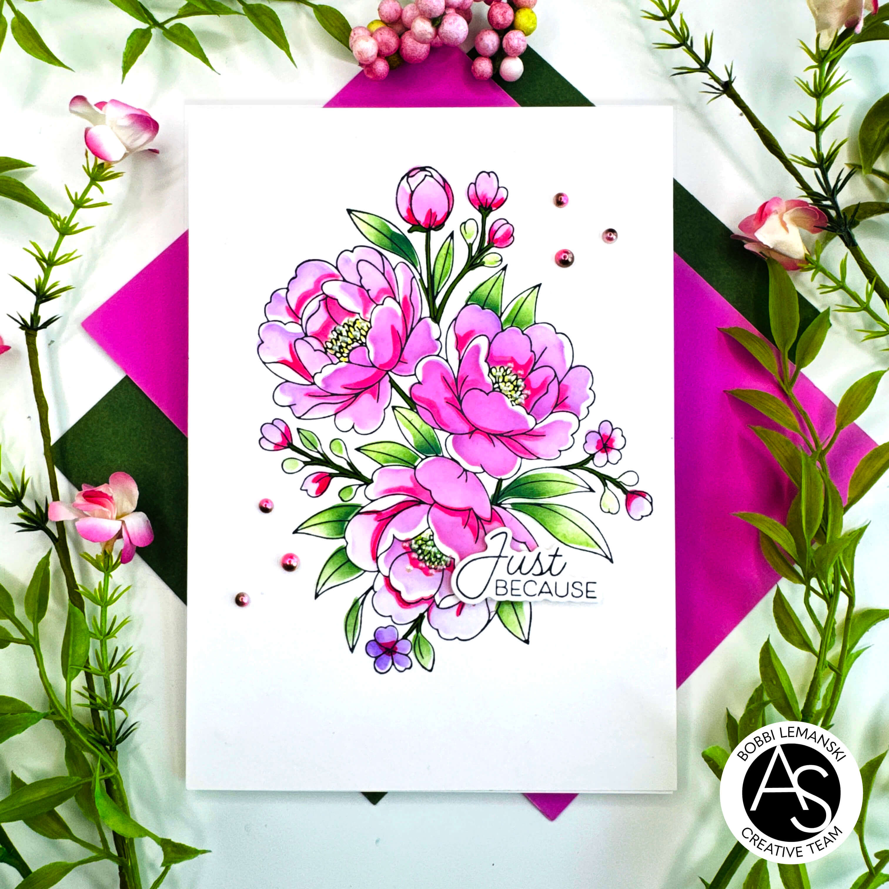Lush Peony Bouquet Press + Hot Foil Plate & Stencil Bundle – Alex