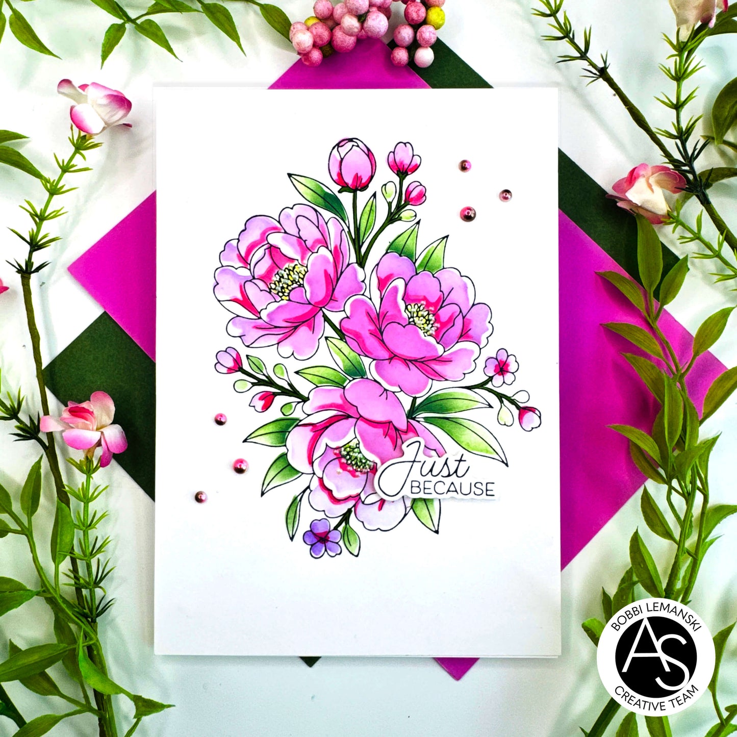 Lush Peony Bouquet Press + Hot Foil Plate & Stencil Bundle
