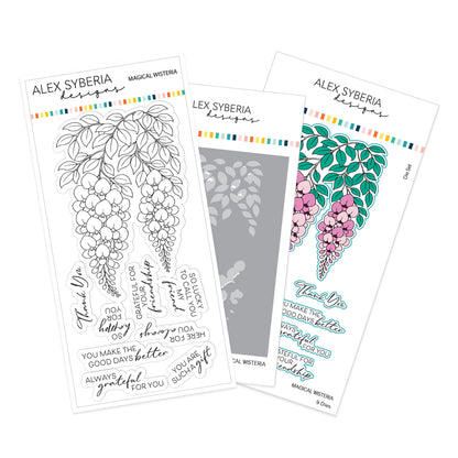 Magical Wisteria Stamp, Die & Stencil Bundle