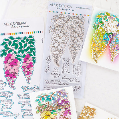 Magical Wisteria Stamp & Die Bundle