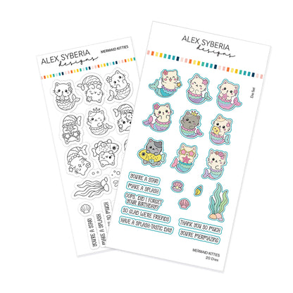 Mermaid Kitties Stamp & Die Bundle