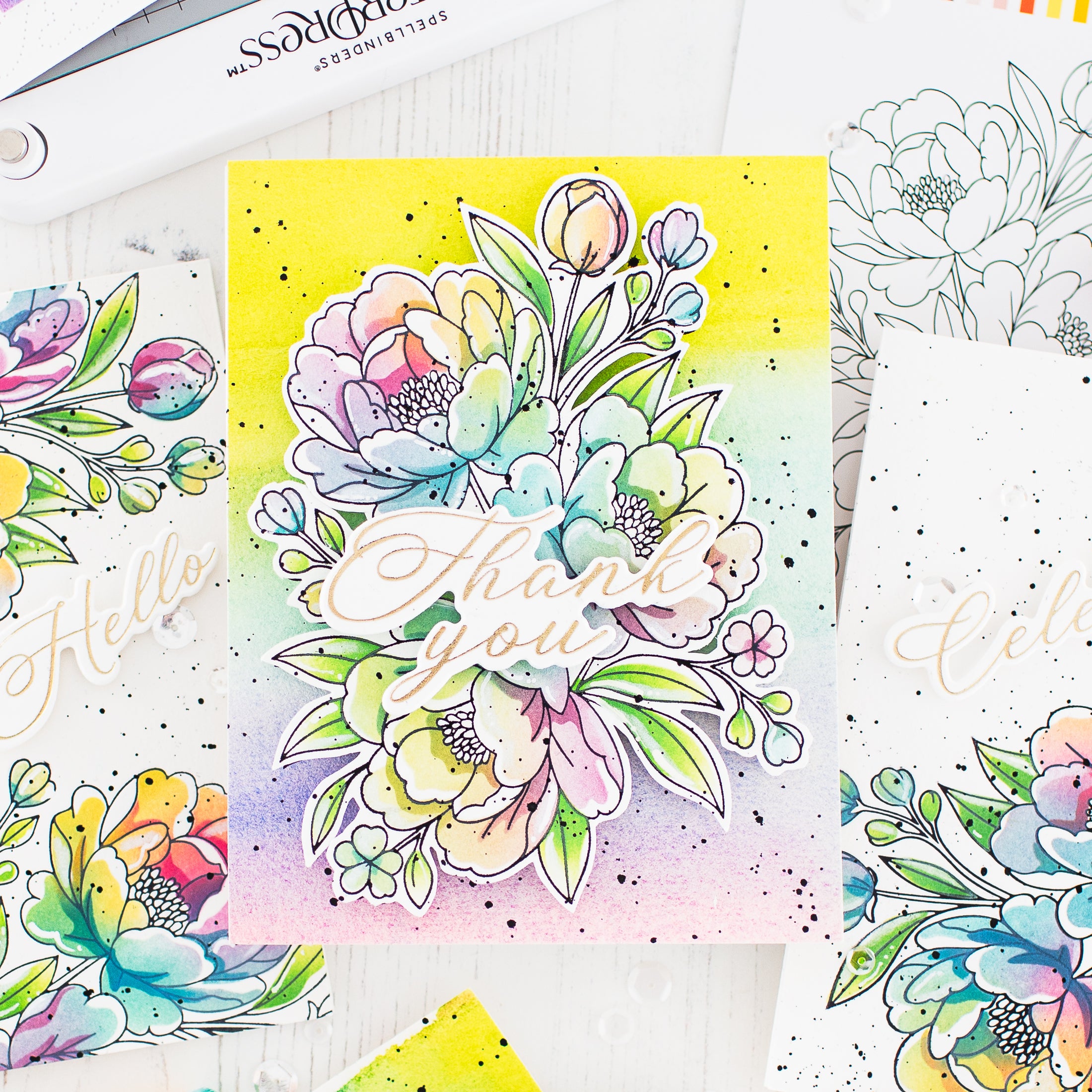 Lush Peony Bouquet Press + Hot Foil Plate & Stencil Bundle – Alex