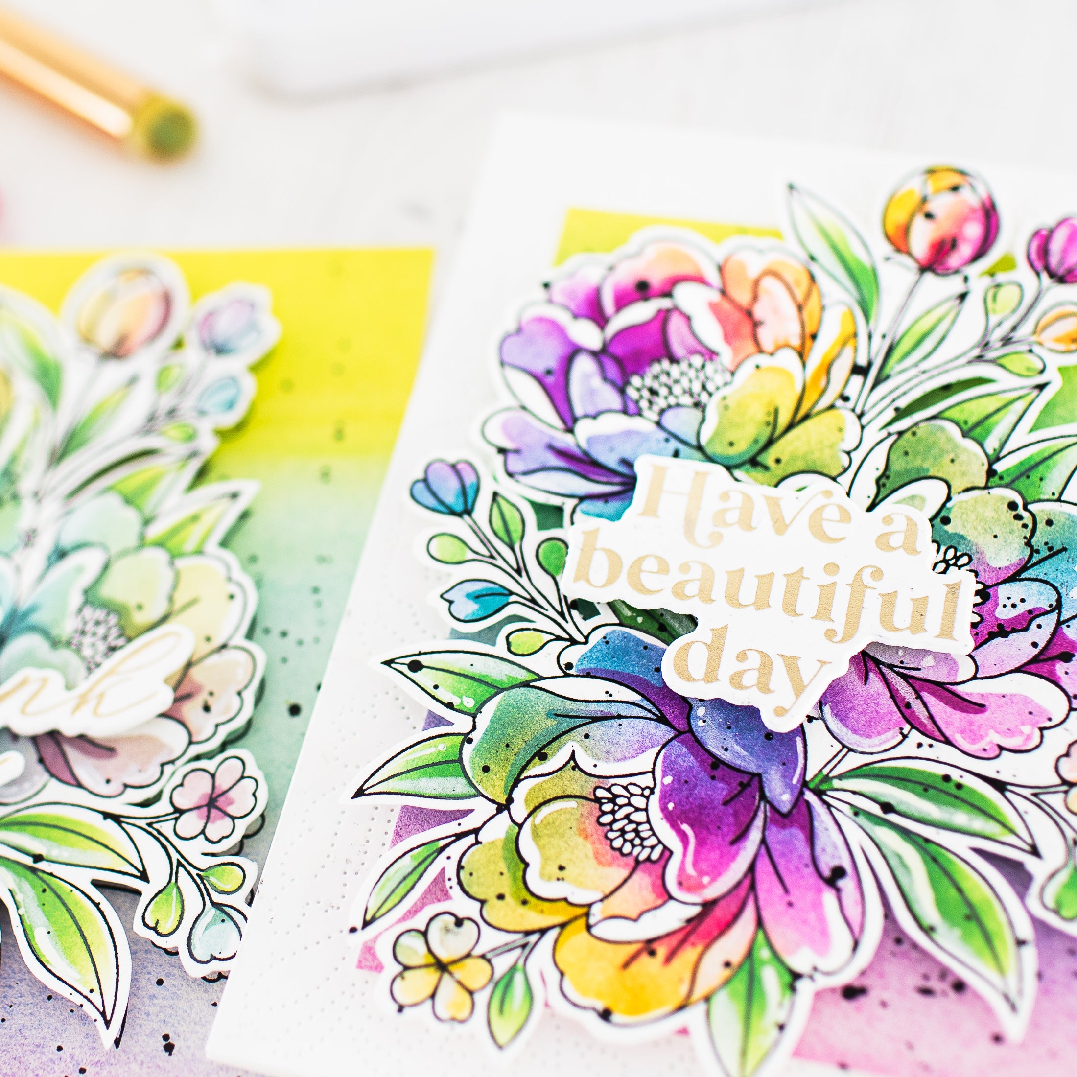 Lush Peony Bouquet Press + Hot Foil Plate & Stencil Bundle – Alex