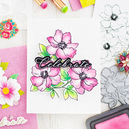 Floral Trio Press+Hot Foil Plate & Stencil Bundle