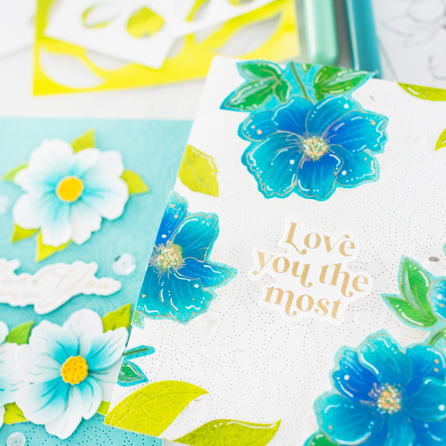 Floral Trio Press+Hot Foil Plate & Stencil Bundle