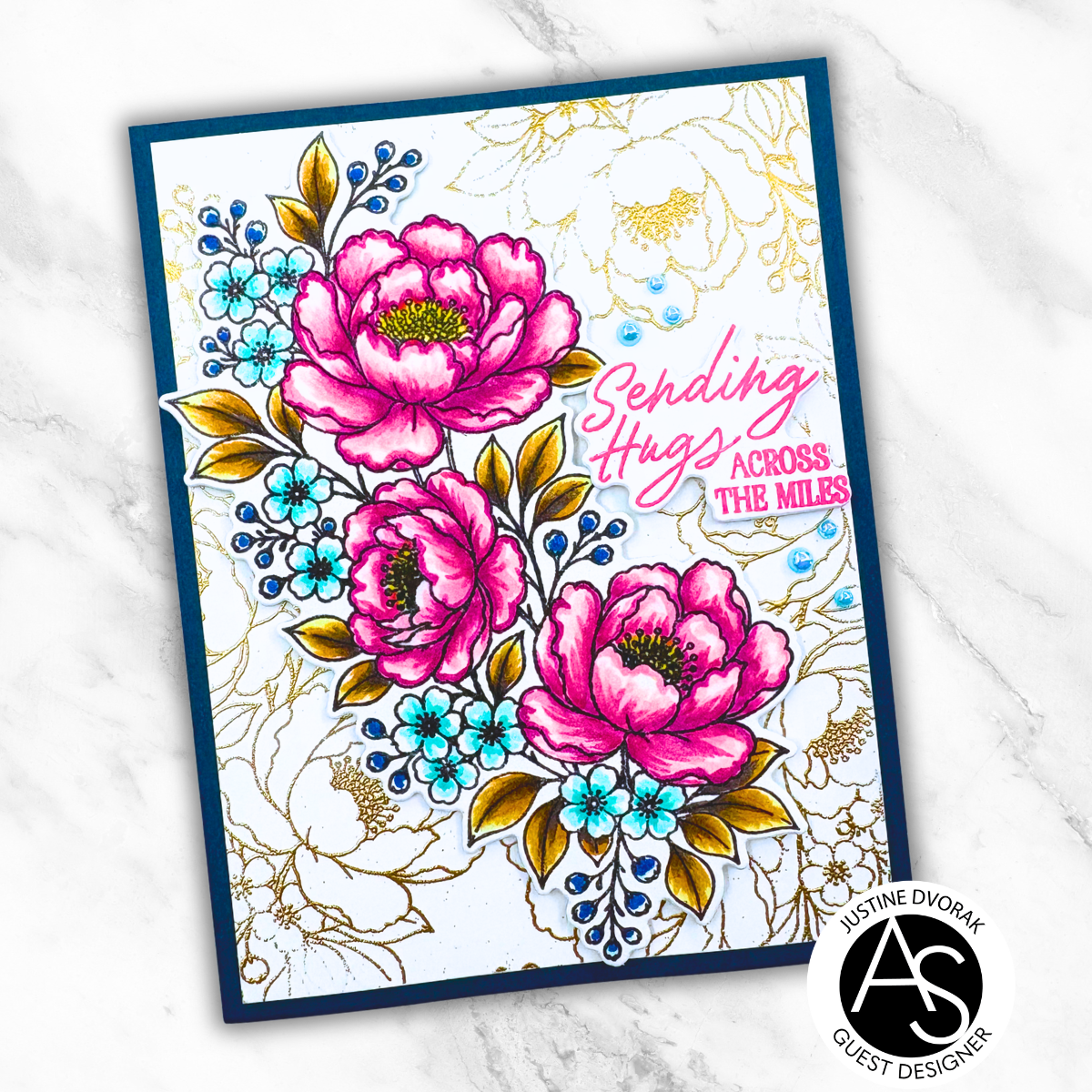 Peony Corners Stamp, Die & Stencil Bundle
