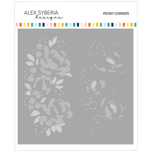 Peony Corners Stencil Set