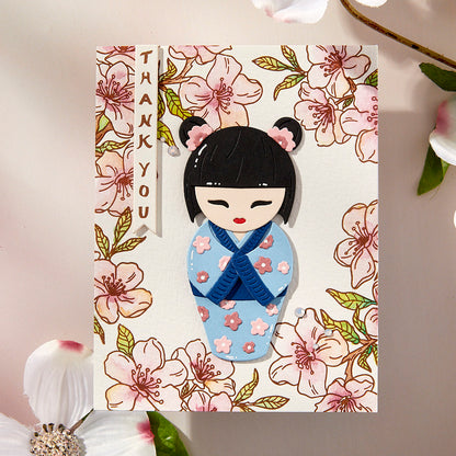Kokeshi Dolls Etched Dies